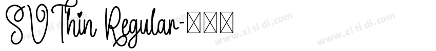 SVThin Regular字体转换